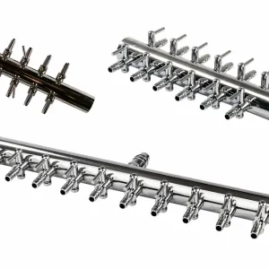Direkt Vom Hersteller Osaga Luftverteiler Metall regelbar, 8-fach offenes Ende